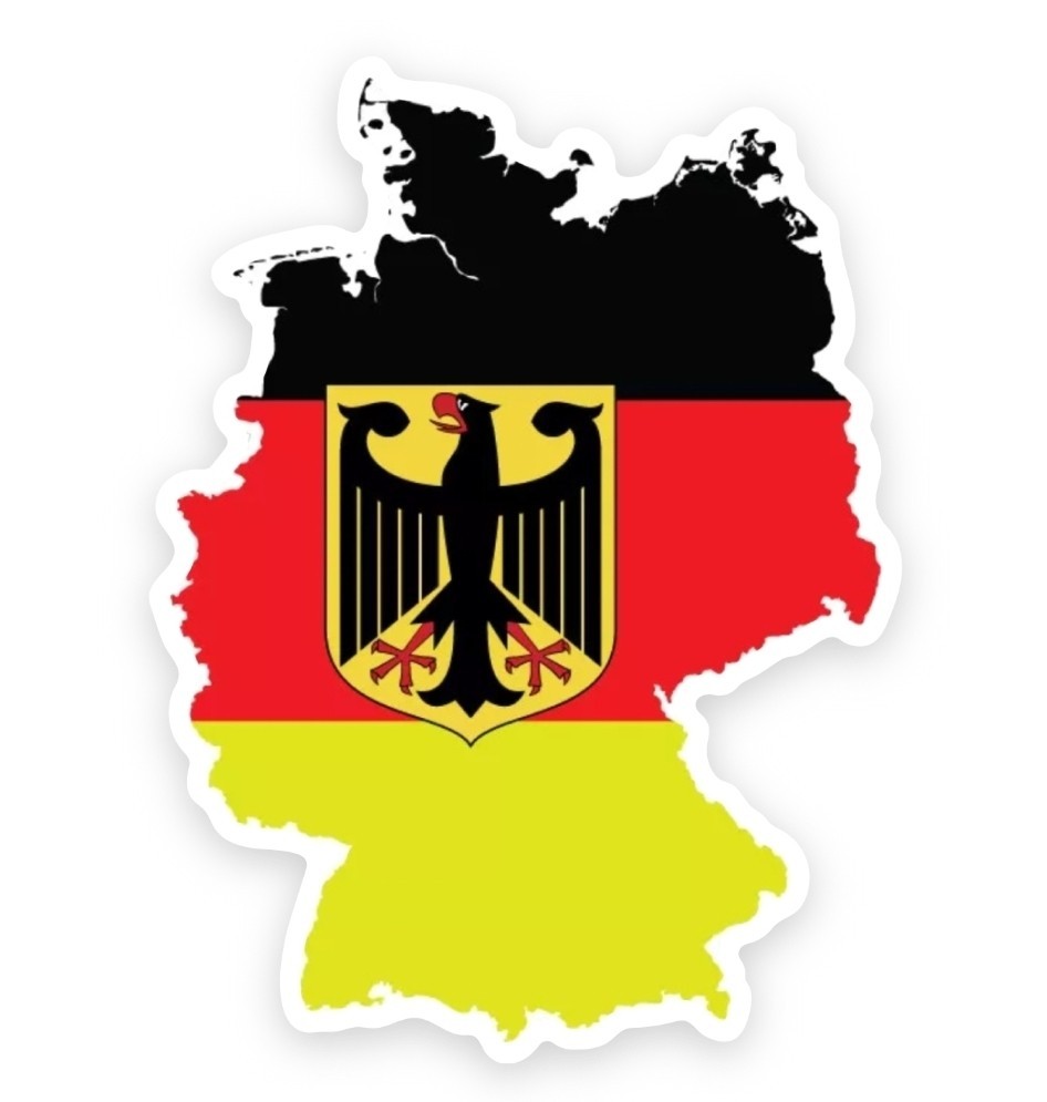 Germany Flag Map Crest Sticker 3 Inch Football Fifa World Cup 2026 Ipad Laptop
