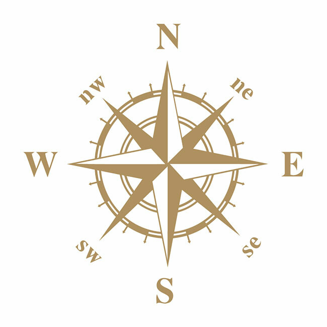 Compass Navigation Automotive Die Cut Decal Multi colors Oracal 651 brand & more