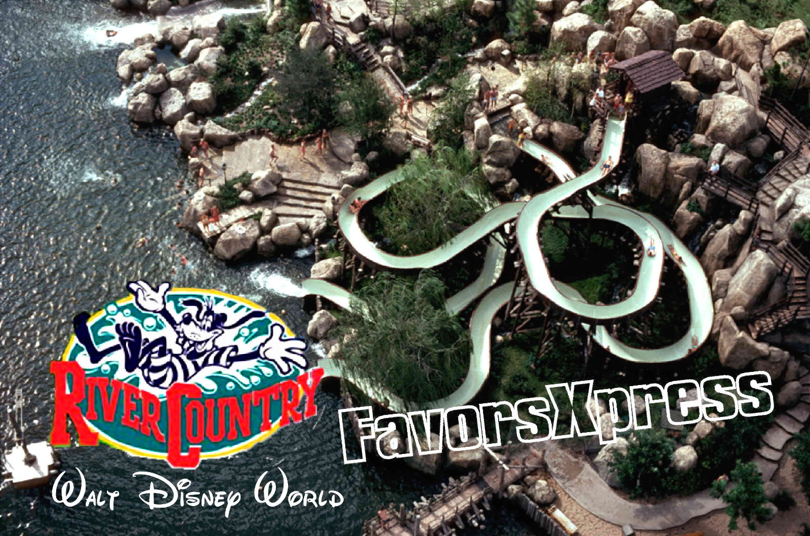 DISNEYWORLD RIVER COUNTRY PHOTO MAGNET 4 x 2.5 in