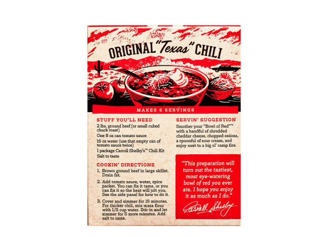 (4 pack) Carroll Shelby's Texas Chili Kit, 3.65 oz.