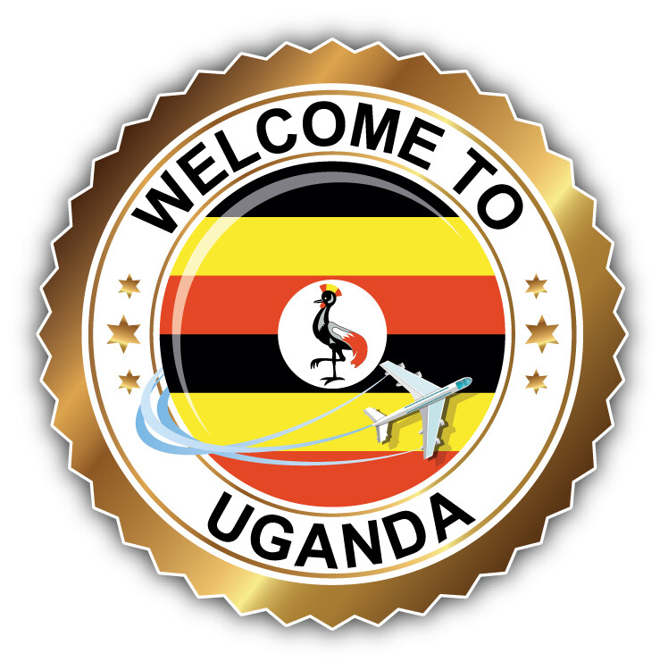 Uganda World Flag Welcome Label Car Bumper Sticker Decal