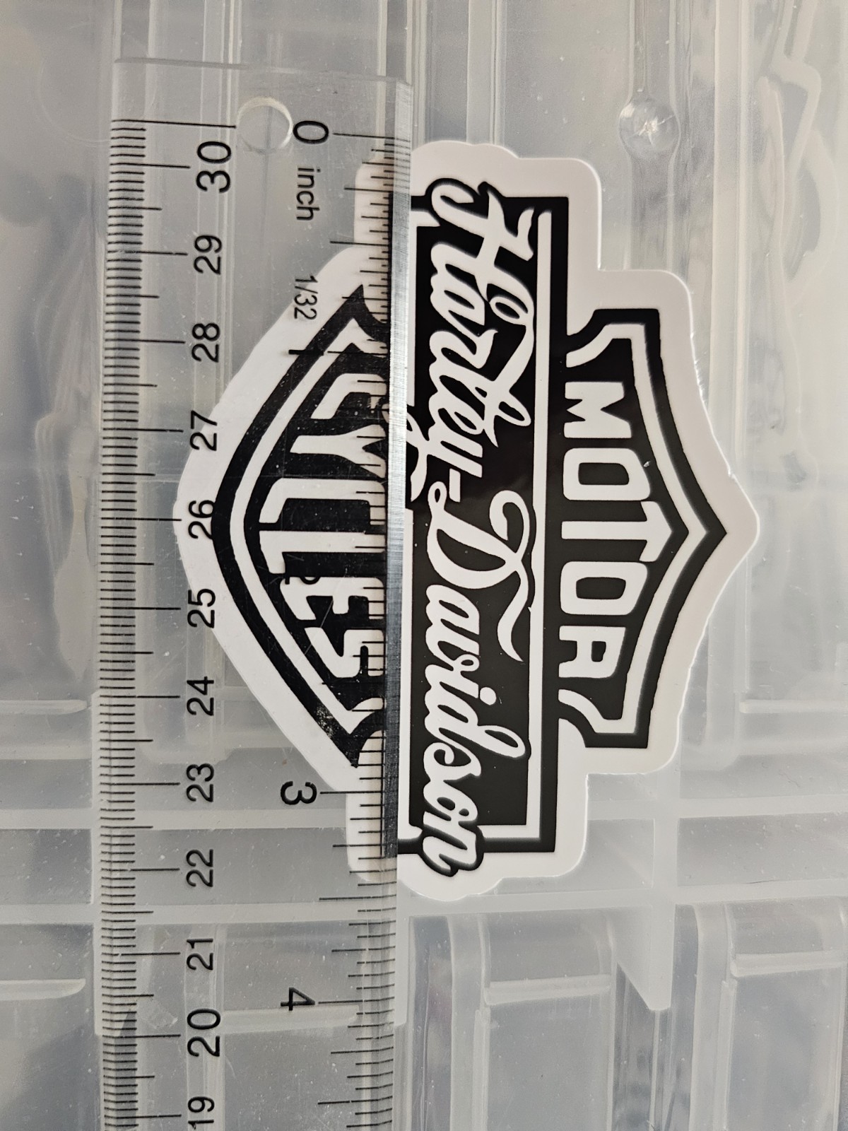 Black And White HD Cursive Sticker