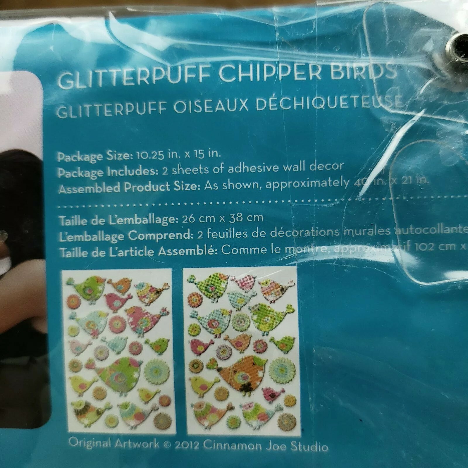 ADD-HERES Glitterpuff Chipper Birds 3D Puffy Stickers Wall Decor Lot 26 Studio