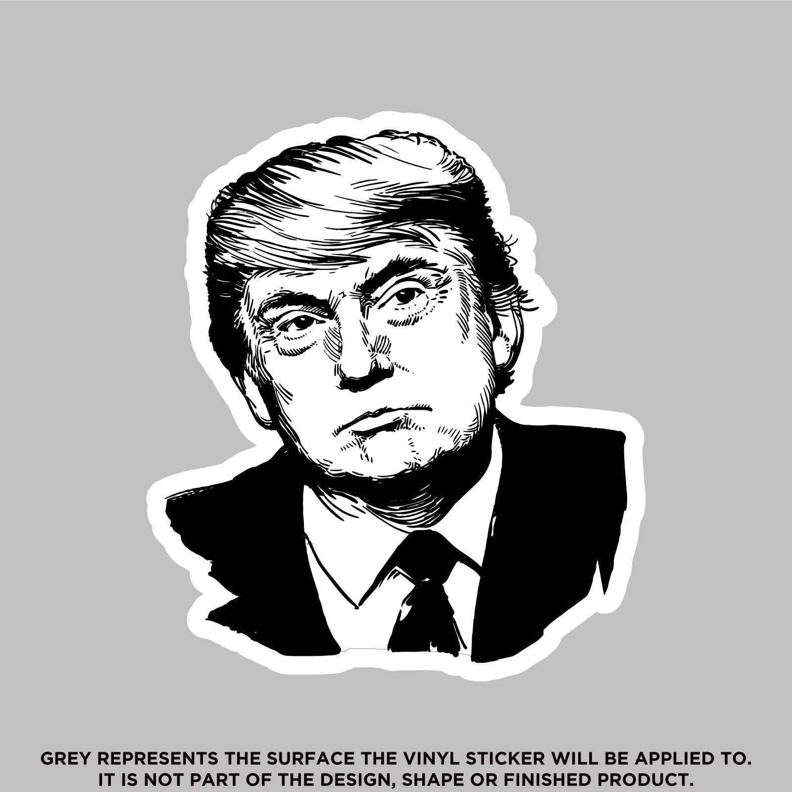 Trump Face Black and White