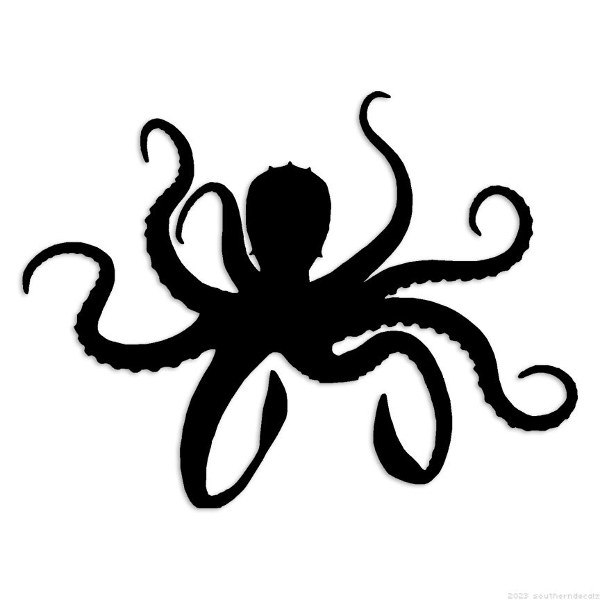 Octopus Cephalopod – Decal Sticker – Multiple Colors & Sizes – ebn6031