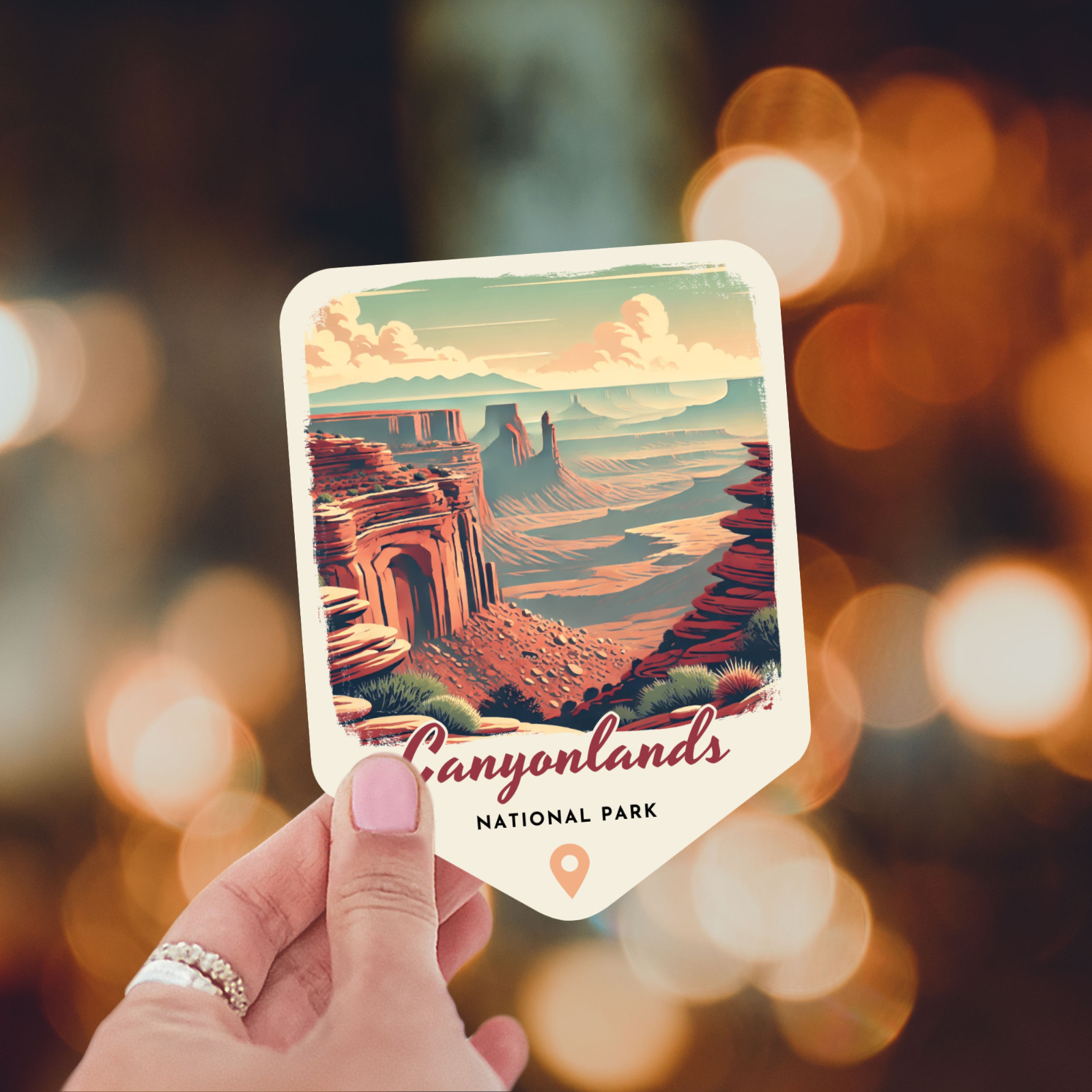 Canyonlands National Park Utah Sticker Retro Style Waterproof Vinyl Decal