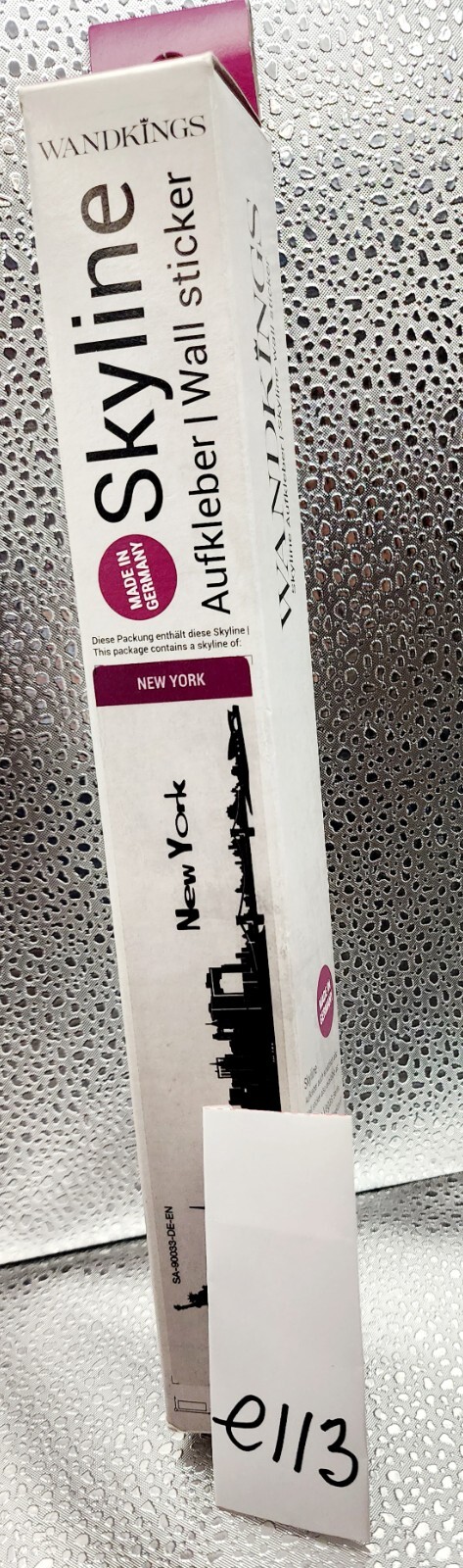 NEW YORK SKYLINE wall sticker Wandkings Aufkleberstatue Liberty 49.2×11.8 in blk