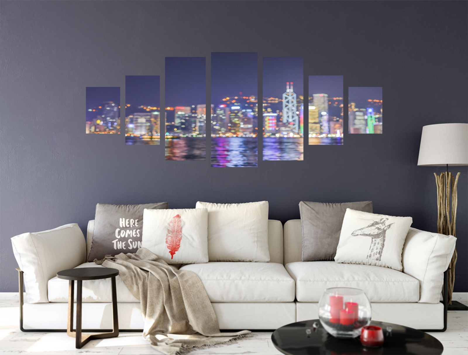 3D Night View City 77 Unframed Print Wall Paper Decal Wall Deco Indoor AJ Jenny