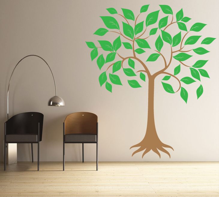 Wall Art Tree T4 TWO COLOR MIR Vinyl Decor Decal Sticker Mural Decoration T4H
