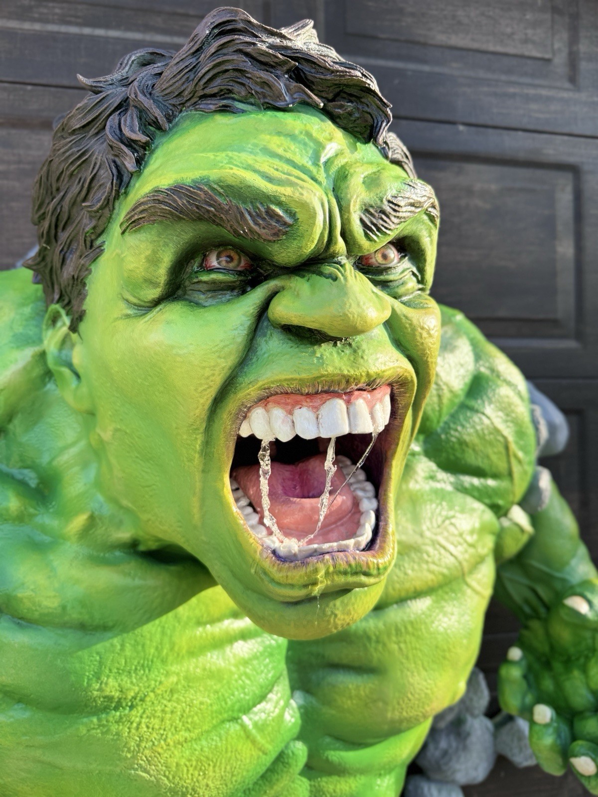Hulk LIFE-SIZE 3D wall buster. 3D printed and hand painted