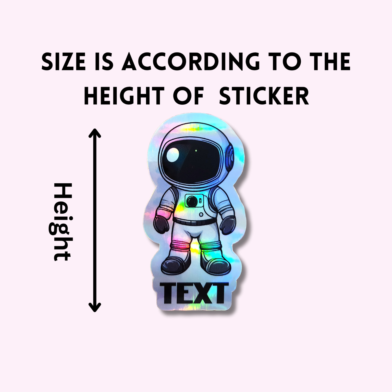 Custom Astronaut Name Sticker, Personalized Astronaut Decal