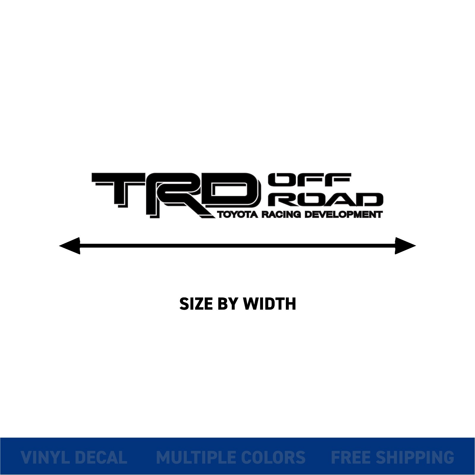 TRD Off Road Decal 18×3 2 Pack Toyota Vinyl Sticker Tacoma Tundra 4Runner Truck