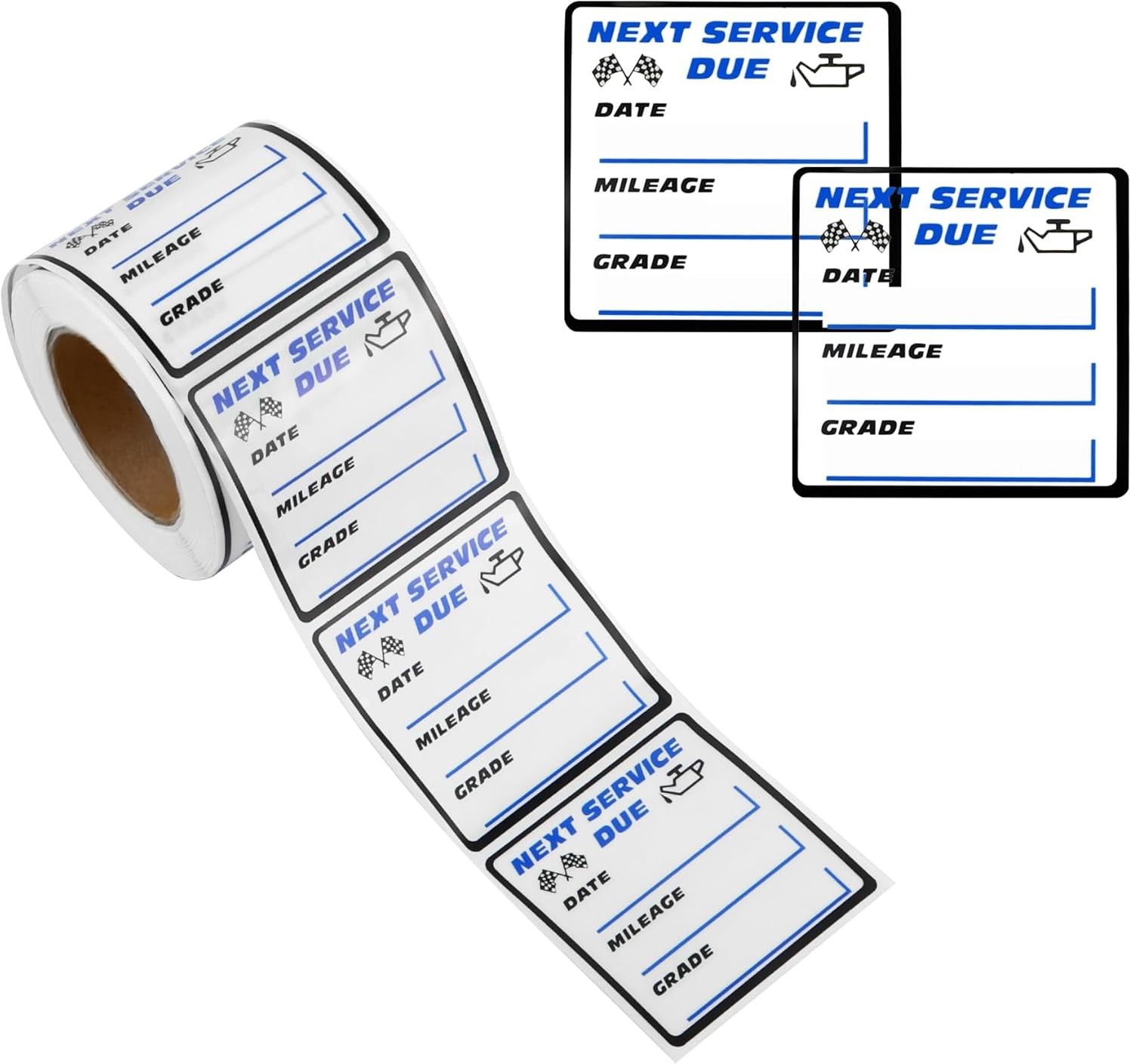 300PCS Car Oil Change Stickers for Windshield, Next Service Due Sticker,2"x2"