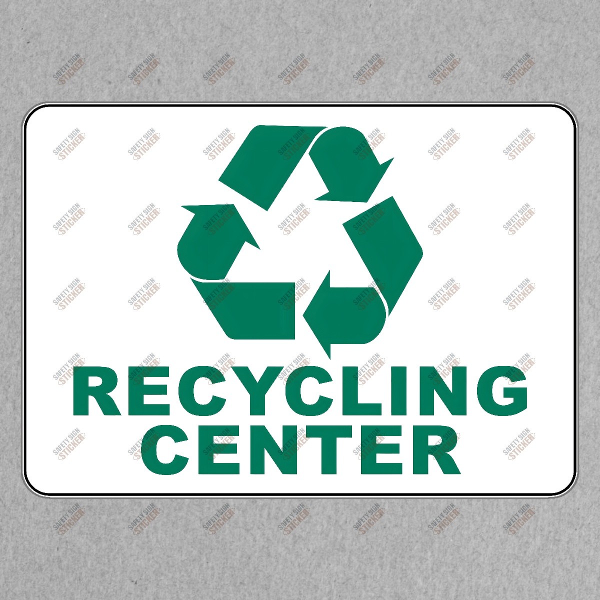Eco Friendly Recycling Center Safety Sign Sticker OSHA Compliant #895338
