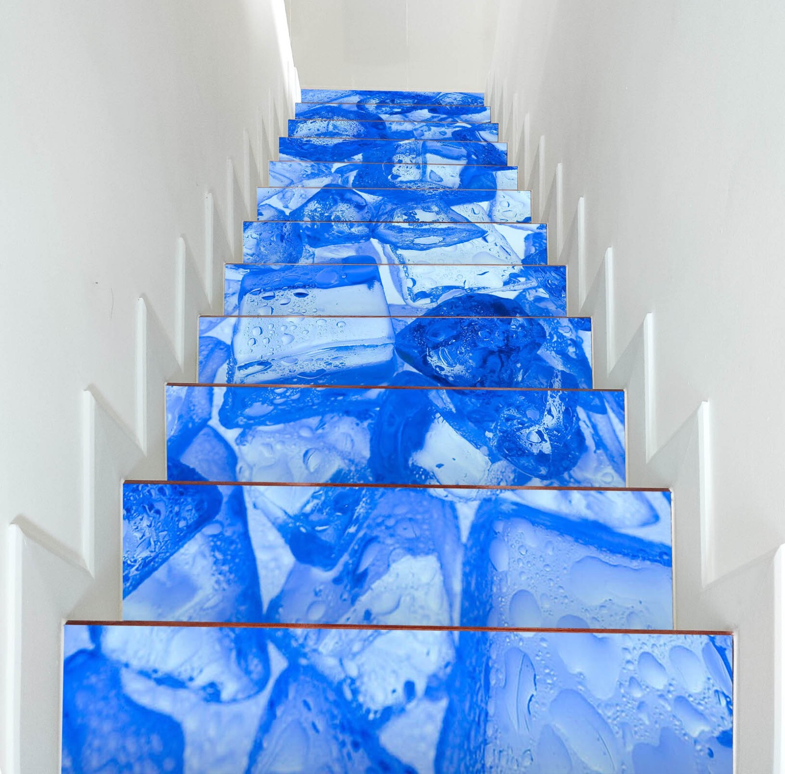3D Ice Cubes W114 Stairs Risers Decoration Photo Mural Vinyl Wallpaper Vera