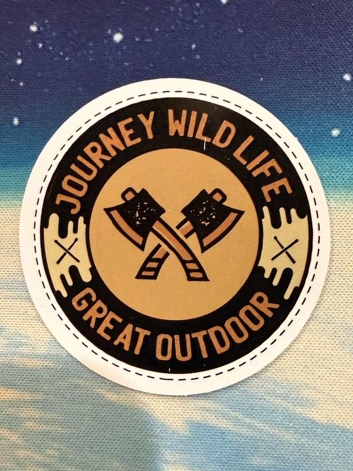 Outdoors Hiking Camping Adventure Nature Mountain Forest Trail Sticker Decal