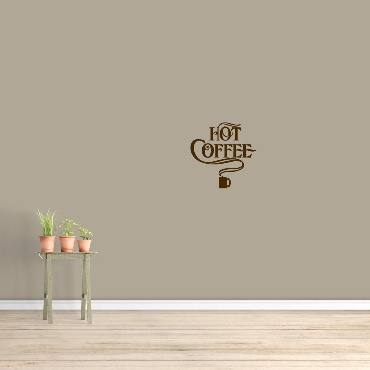 Hot Coffee Wall Decal – Kitchen, Dining, Cafe, Drinks, Wall Art, Sticker, Decor