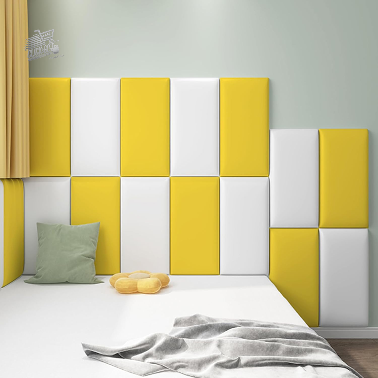 3D Wall Panels Padded Stickers Headboard Bed Kids Wall Saving Moleproof