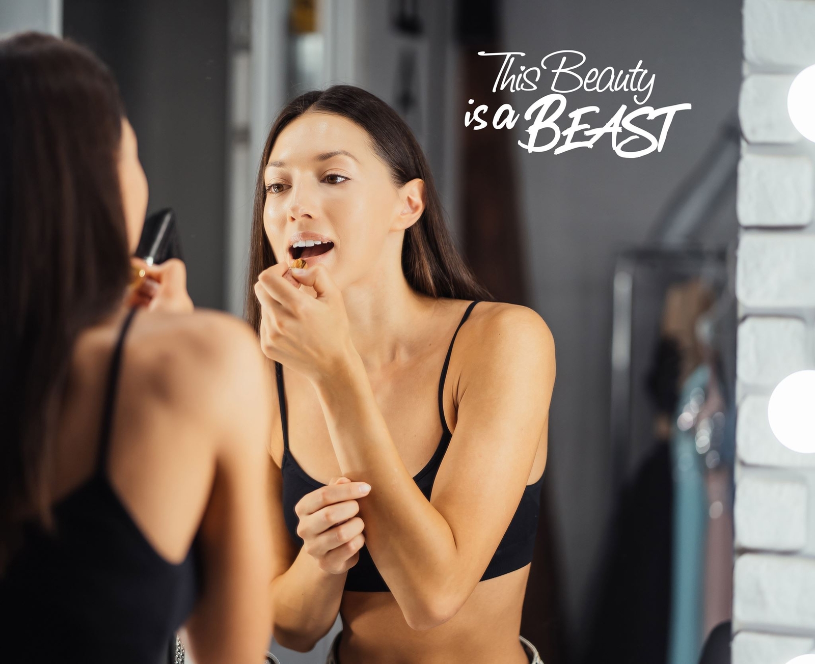 This Beauty is a Beast Motivational Self-Esteem Quote Vinyl Decal Sticker for Mi