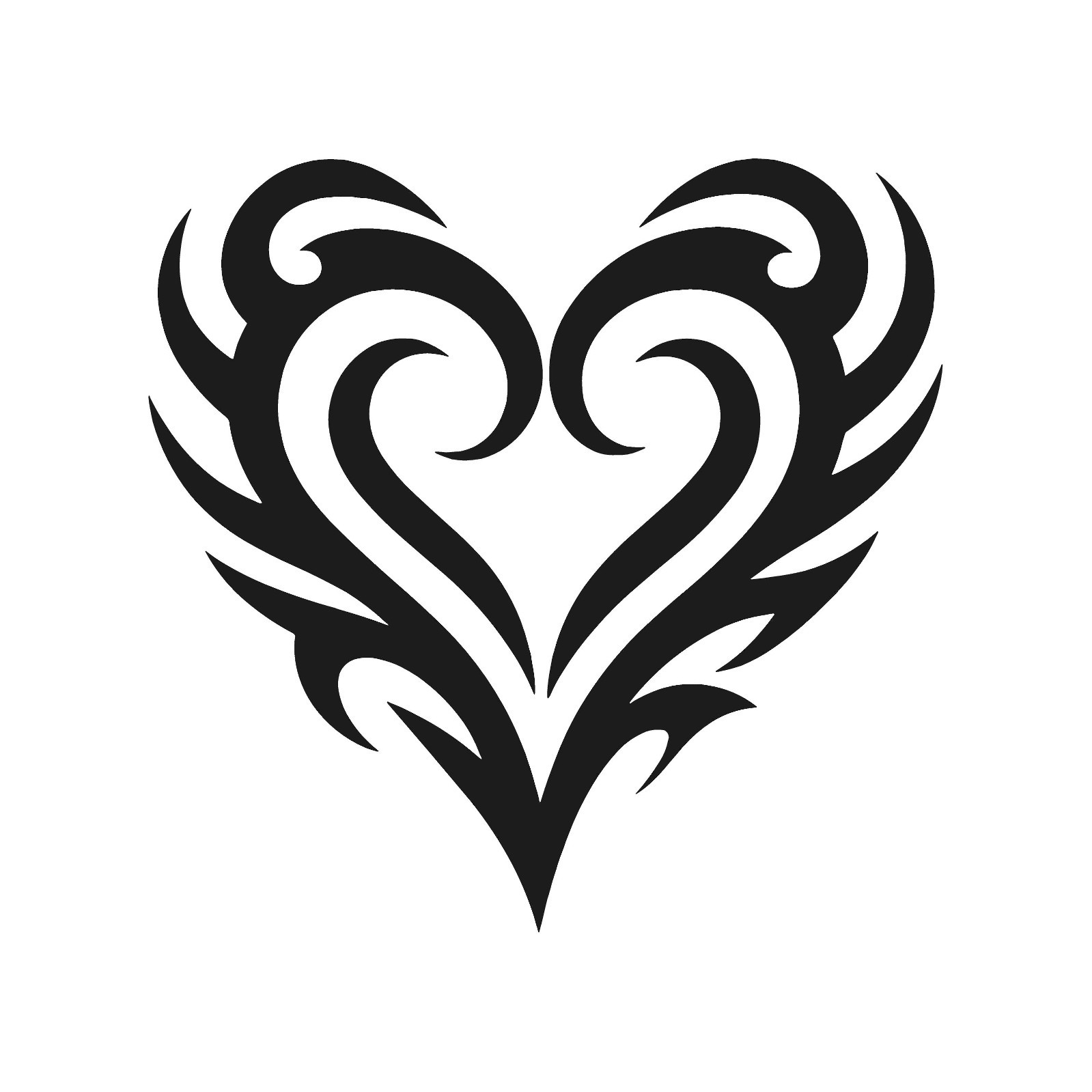 Tribal Heart Shape Vinyl Decal Love symbol Sticker