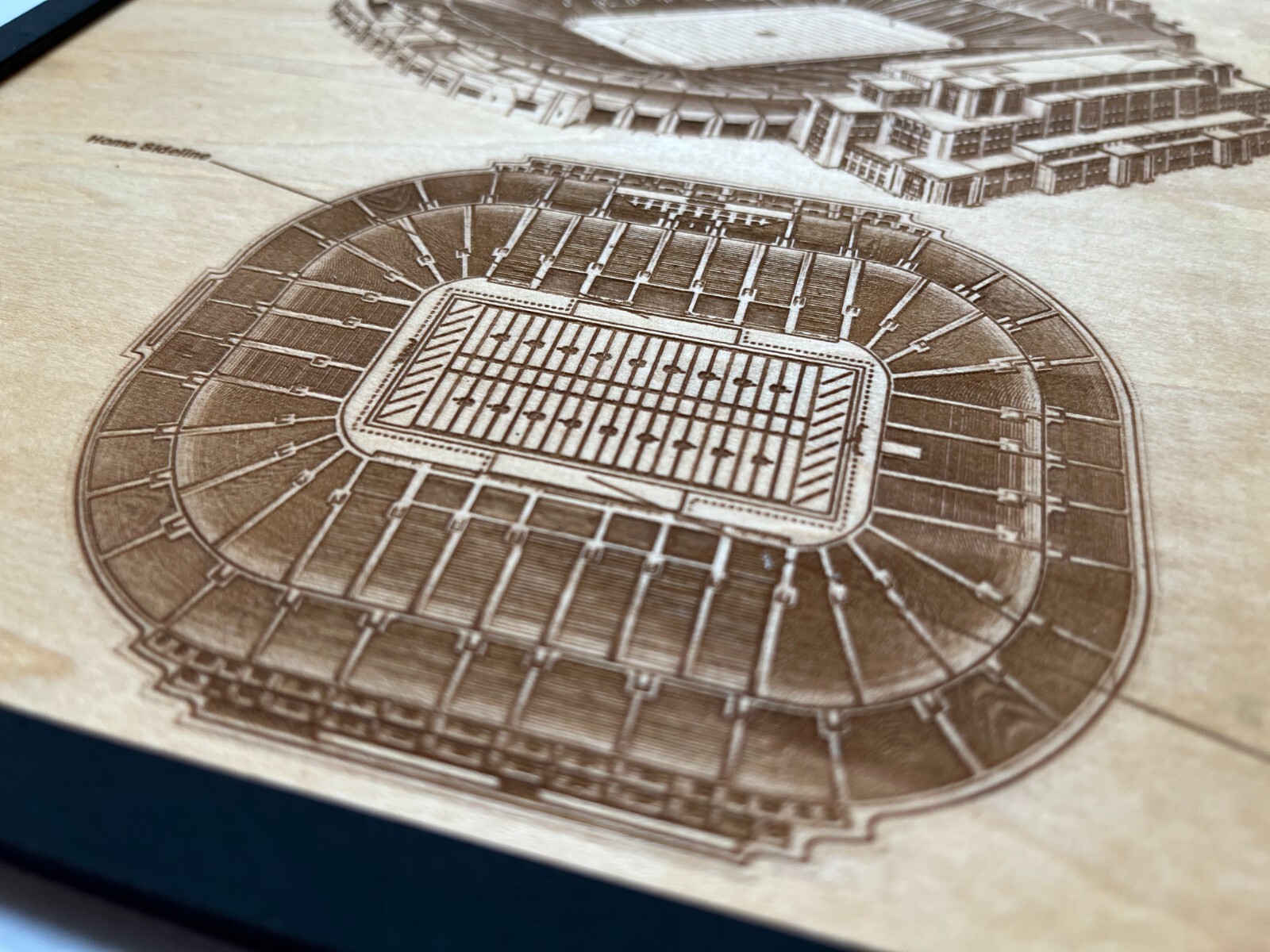 Notre Dame Stadium South Bend, IN Wood Engraved Blueprint