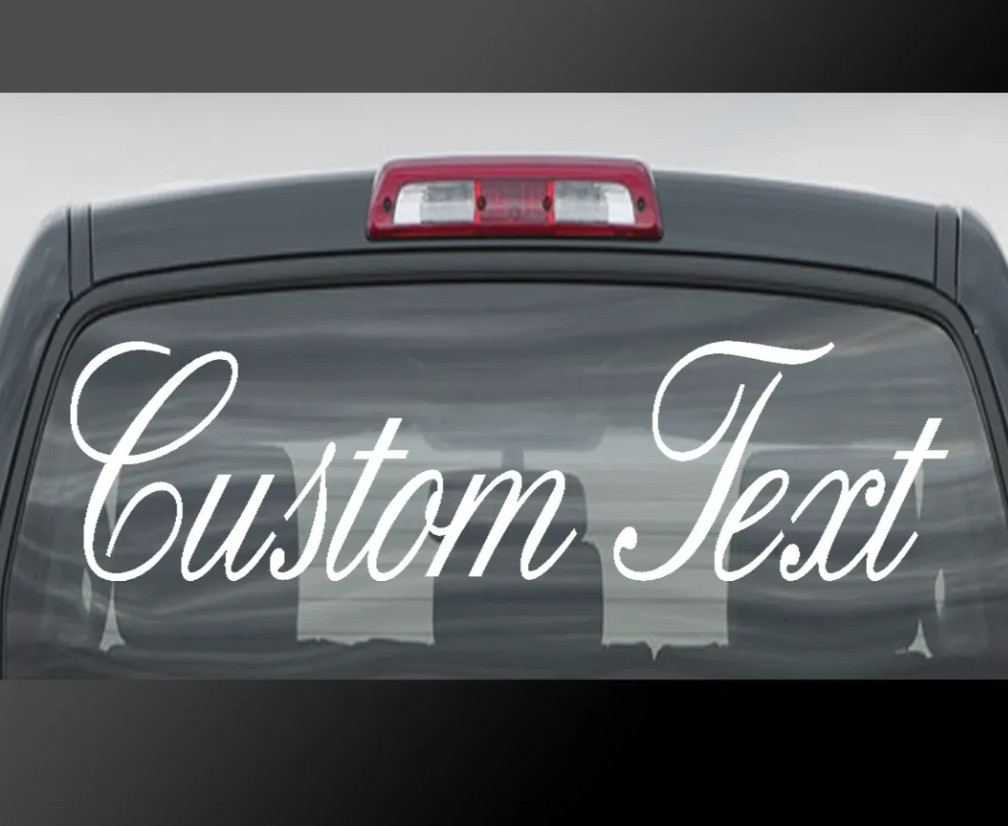 Custom Personalized Vinyl Lettering Name Decal Sticker Car Window Tumbler Flask