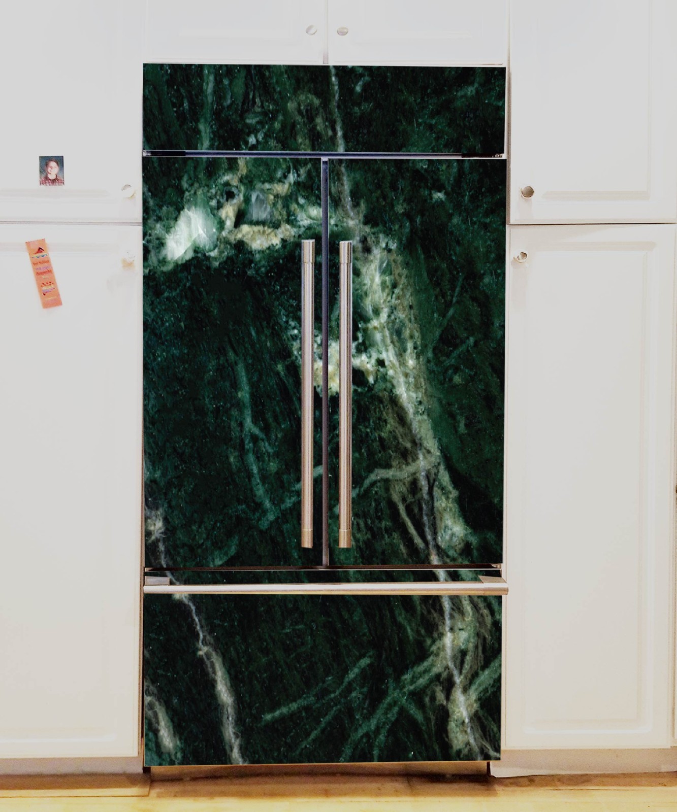 Peel and Stick Fridge Wrap Vinyl Refrigerator Cover 32" x 78.7" (81x200cm)