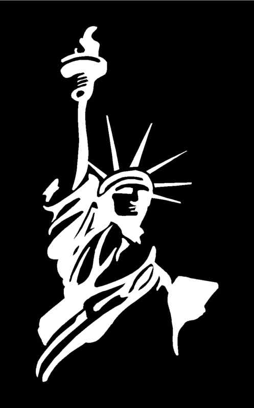 STATUE OF LIBERTY Vinyl Decal 4.25" x 8.5" (11 Colors)
