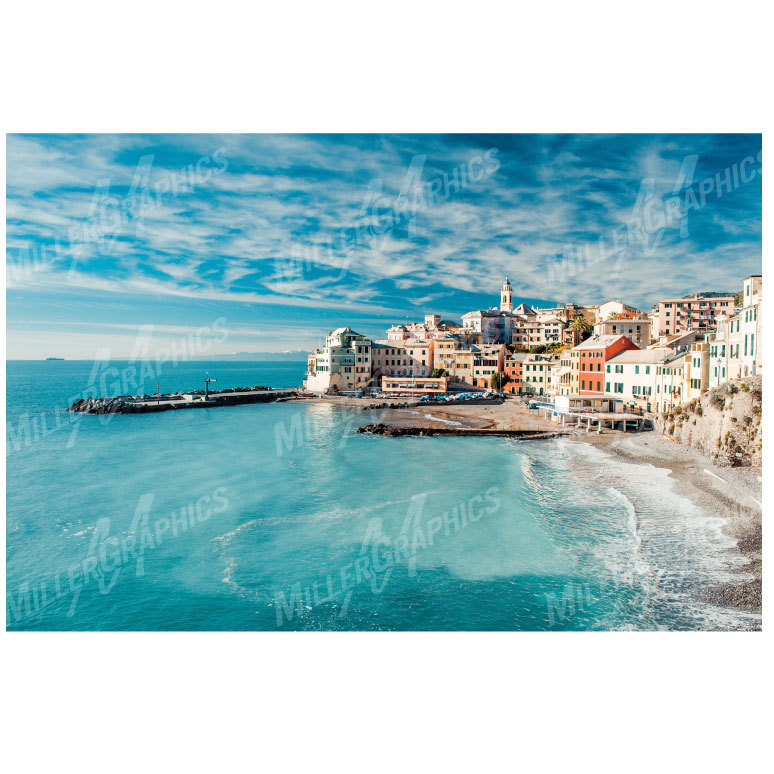 Italy Ocean Beach Scene Wall Decal Sticker Graphic Art – 4 Size Options