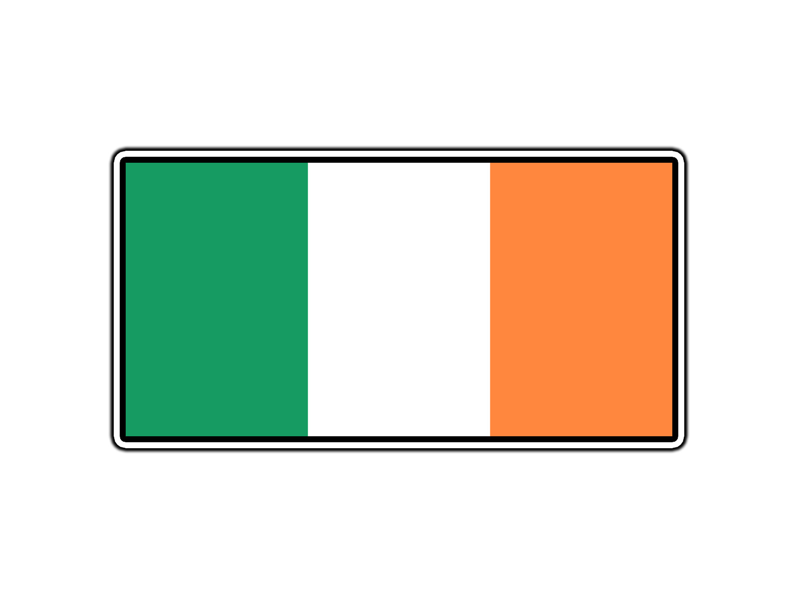 Ireland Flag World Country Sticker Waterproof Vinyl Decal Die-Cut Car Laptop