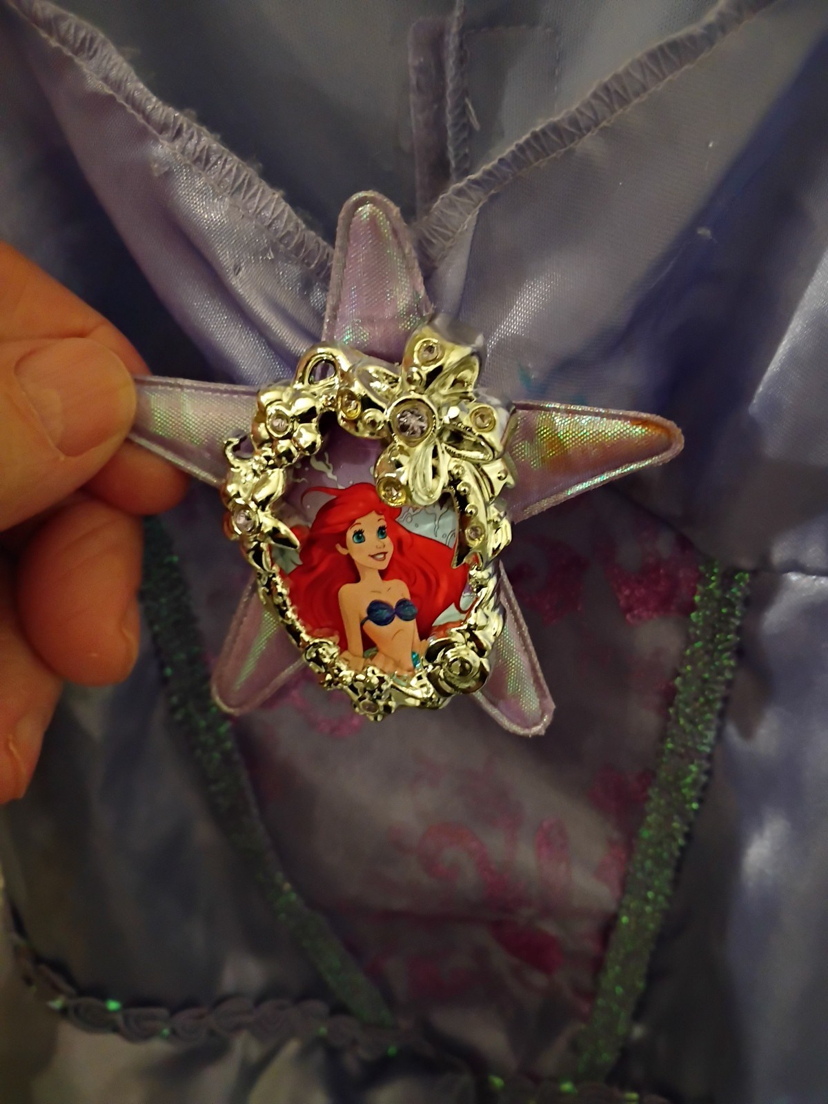 Little Mermaid Princess Dress Ariel Costume emblem ****STAR PORTRAIT **** G15