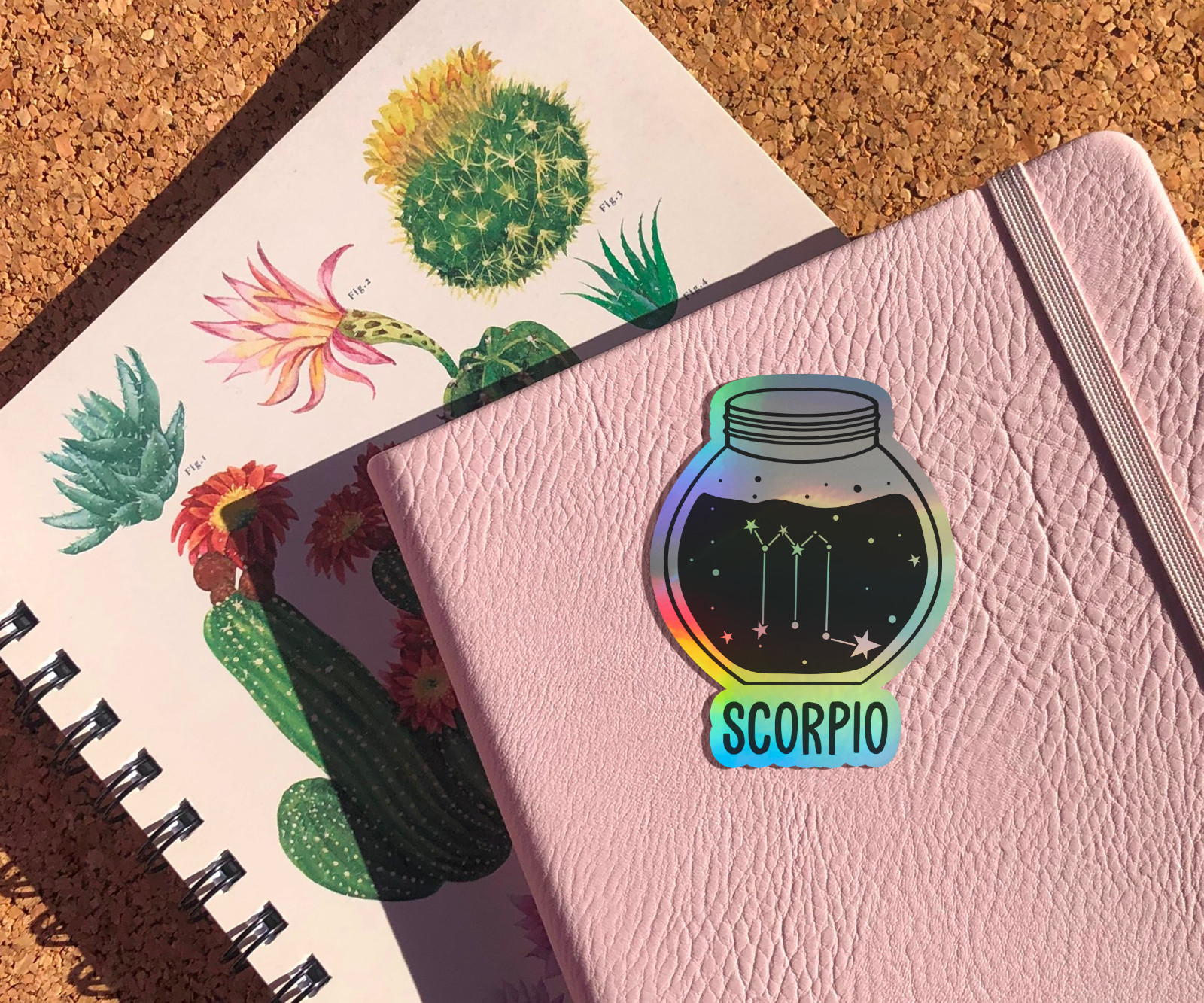 Scorpio Zodiac Bottle Holographic Vinyl Sticker – Astrology Decal