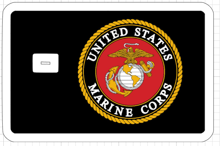 Military Police Credit Debit ATM Card Skin Stickers Army Marines Blue Line Logo