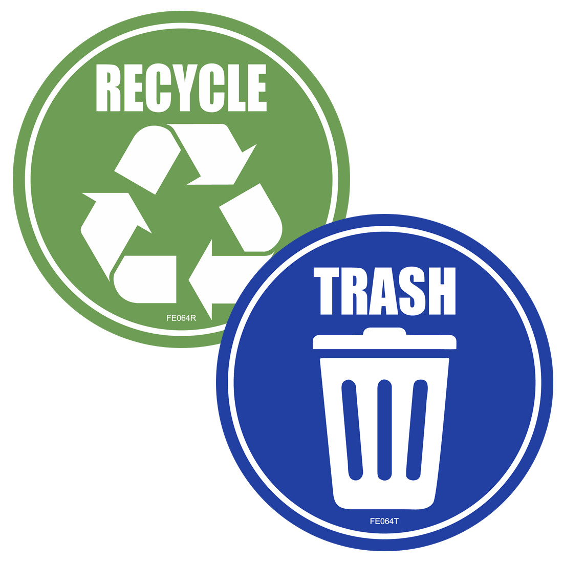 Trash Recycle Sticker – Home Office Container Symbol Vinyl Decal Choose Size