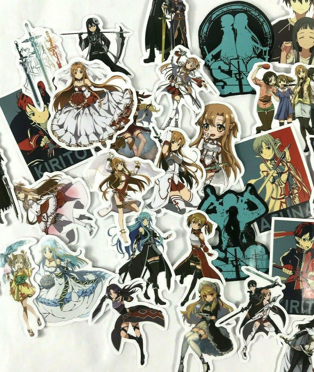50pc Sword Art Online Asuna Kirito Anime Manga Laptop Wall Decal