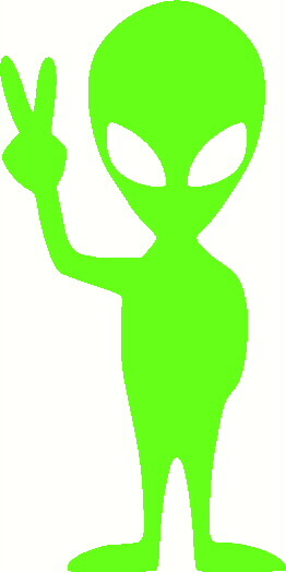 Alien Sticker Vinyl Decal BUY 1 Get 2 FREE Peace Funny Car Window Space Sci-Fi