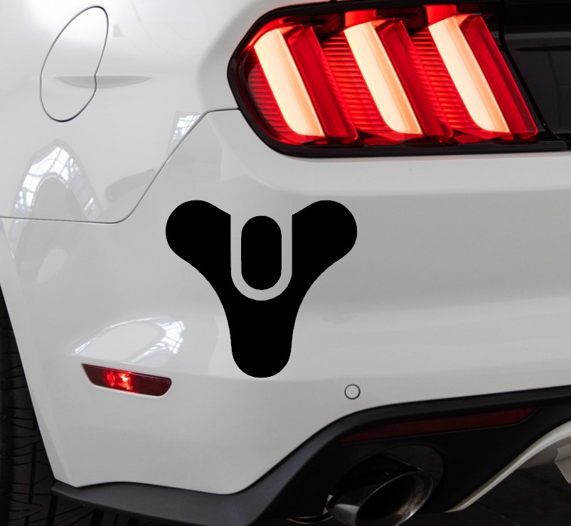 Destiny Logo Guardian Indoor/Outdoor Vinyl Decal Matte Black/White