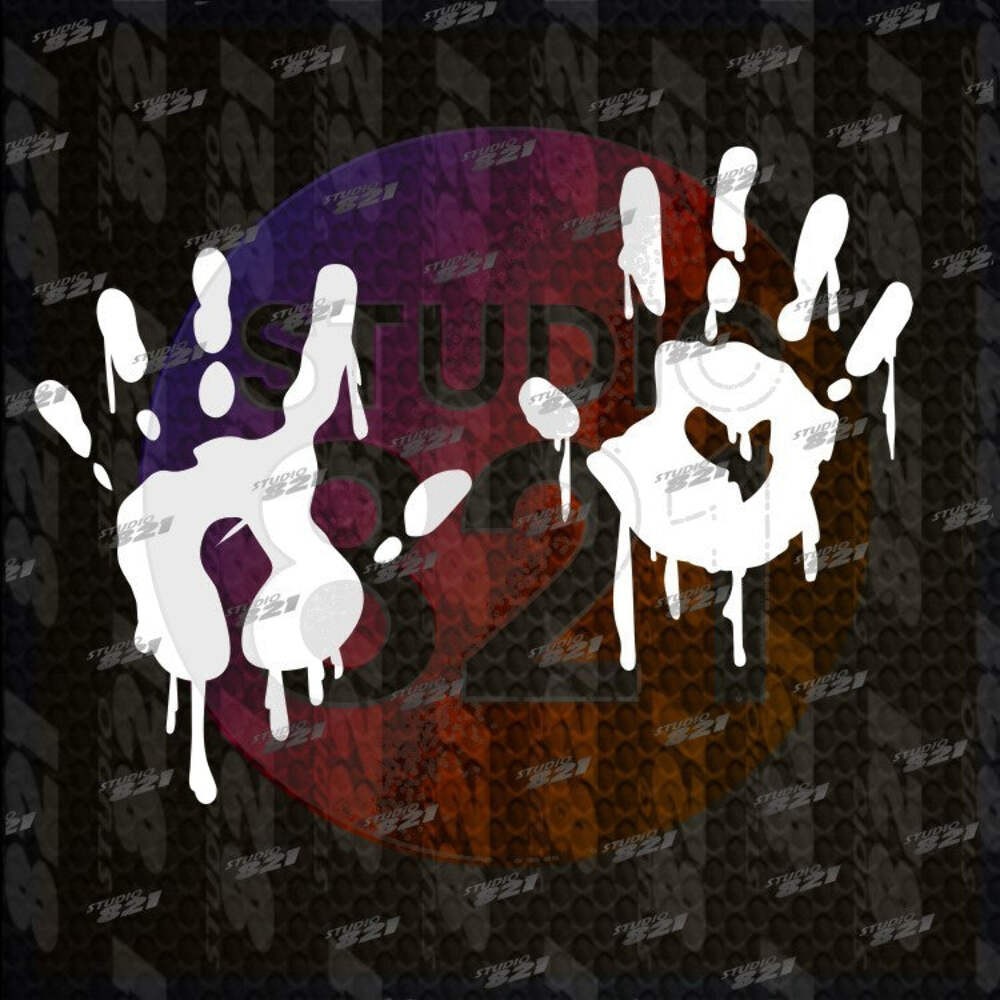 BLOODY HANDS SET OF 2 Halloween decoration Vinyl Decal Die Cut Sticker Best