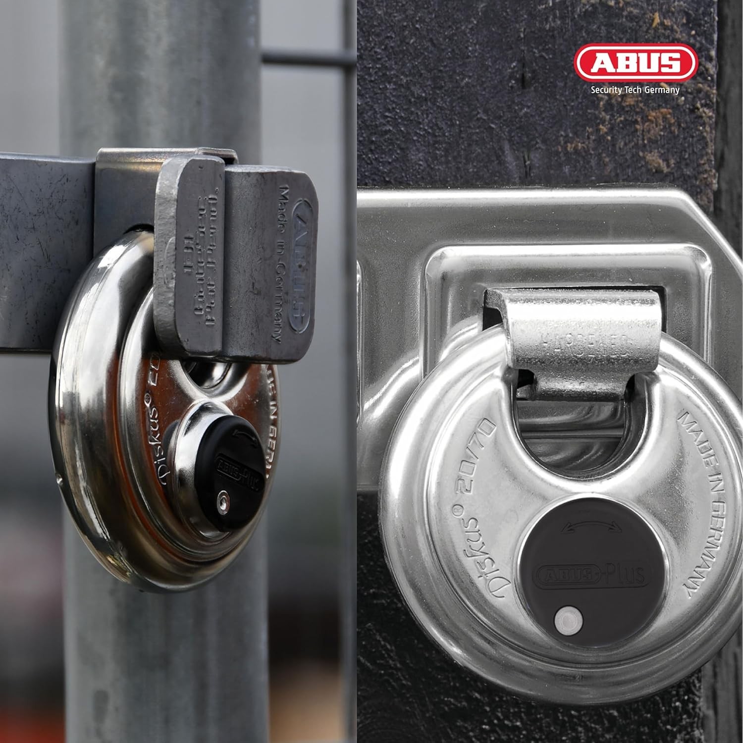 20/70 Heavy Duty Diskus Storage Padlock with 2 Keys for Storage, Outdoor, Commer