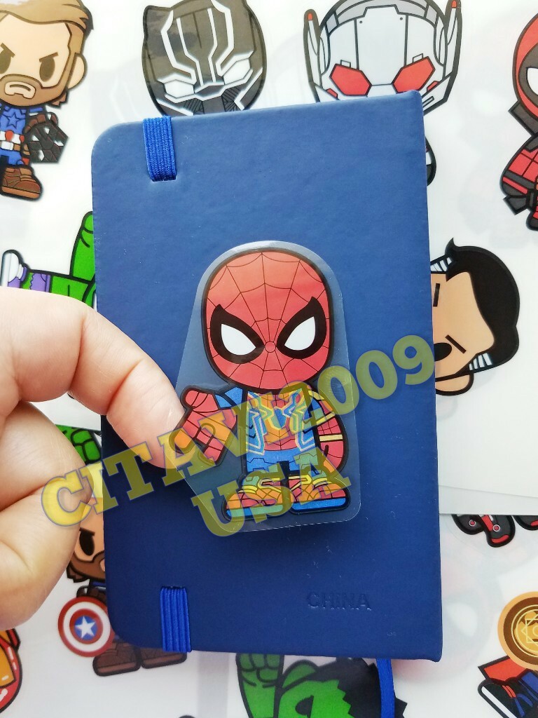 MARVEL SUPERHEROES AVENGERS CARTOON TRANSLUCENT WATERPROOF STICKERS SET OF 10.