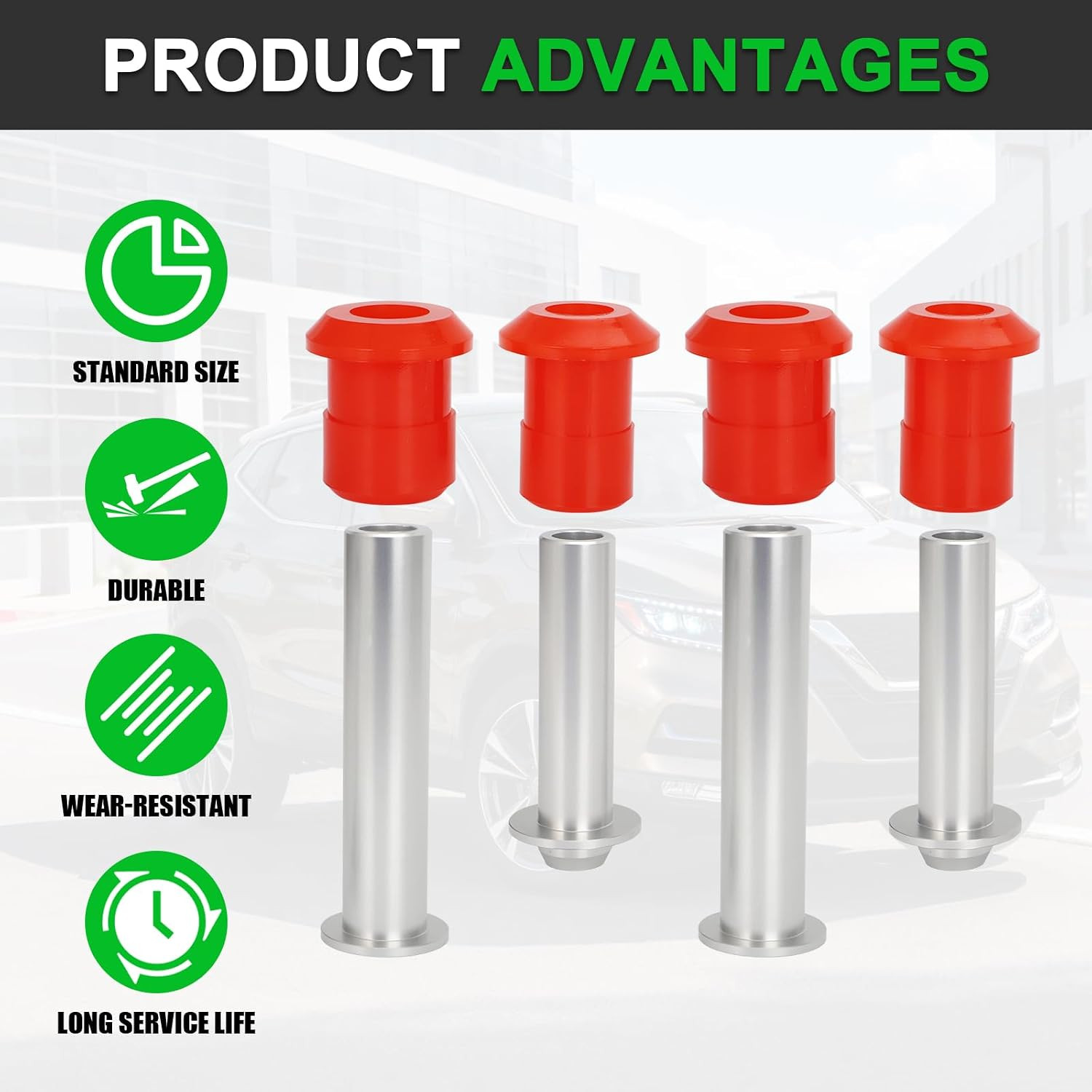 8PCS Upgraded Subframe Bushing Kit for Nissan Rogue 2008-2020 | 6061 Aluminum &