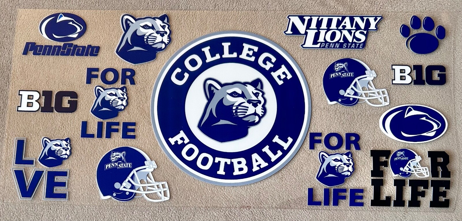 NEW College Penn State University Transfer Stickers DIY Cup Wrap Glasses Bottles