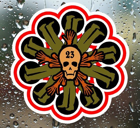 Skull Number 23 Custom Graphic Design Various Sizes Printed Vinyl Sticker