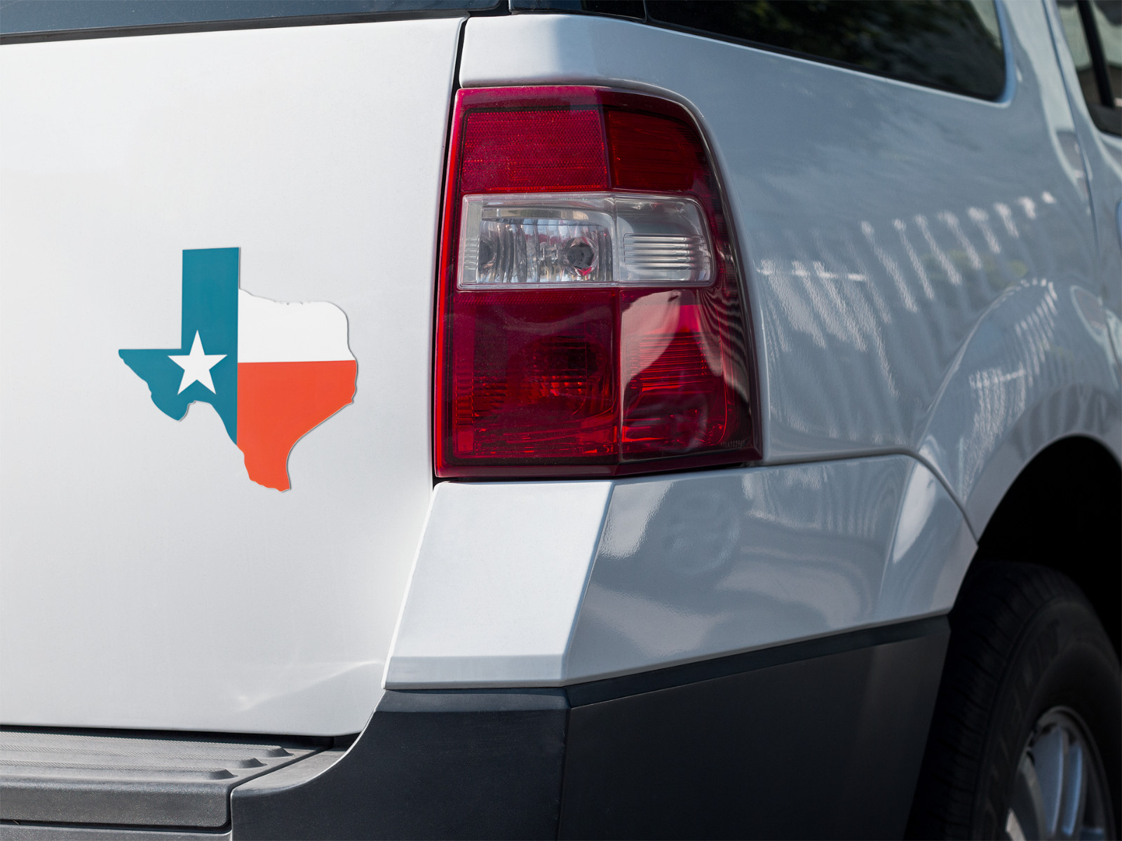 STICKER Texas Lone star state USA red white blue big star