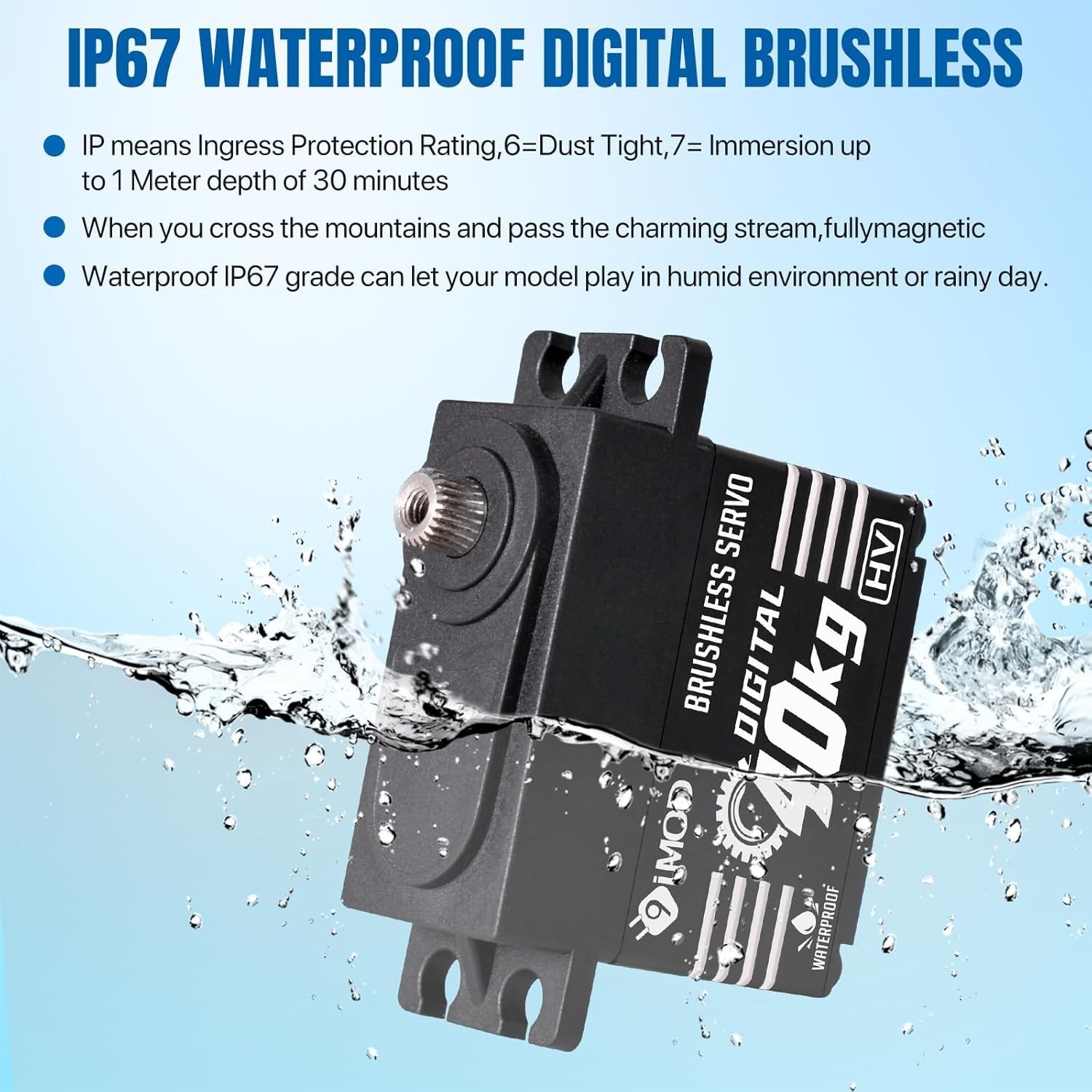 1/10 RC Servo Upgrade 40KG High Torque Fast Steering Servo Waterproof Brushle…