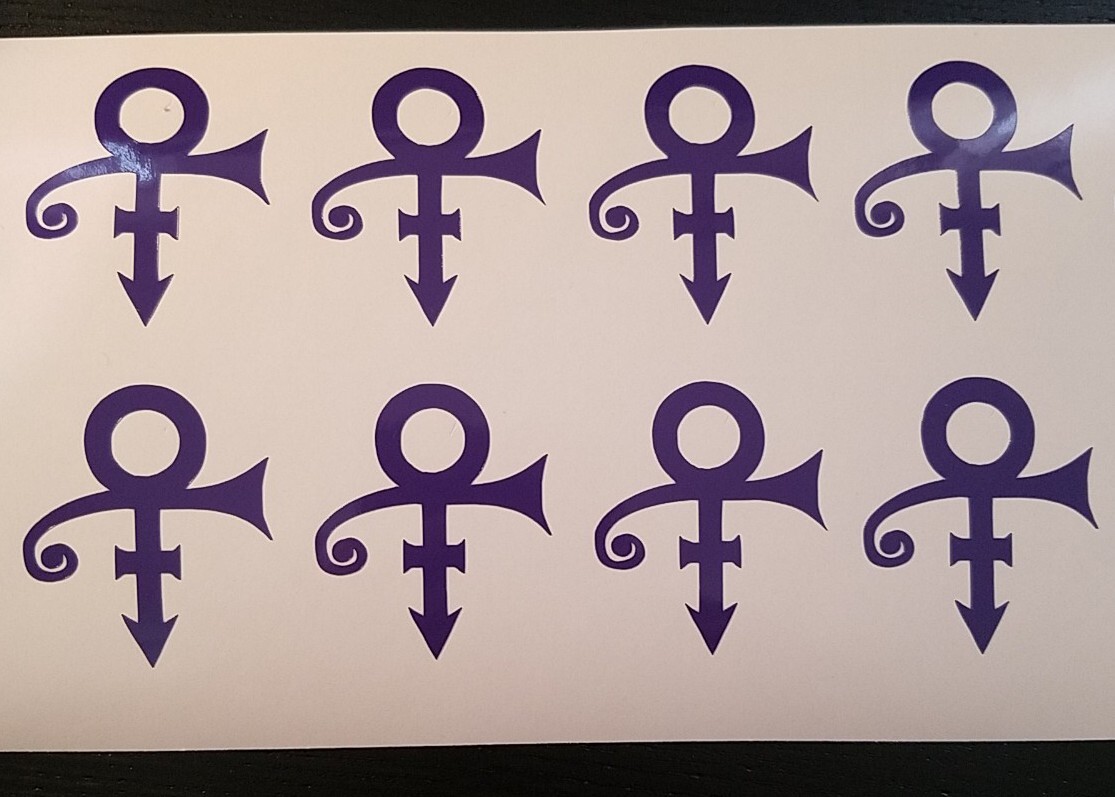 (8) 1.5 " H Purple Vinyl Decals Windows car truck Bumper Laptop cups Phones