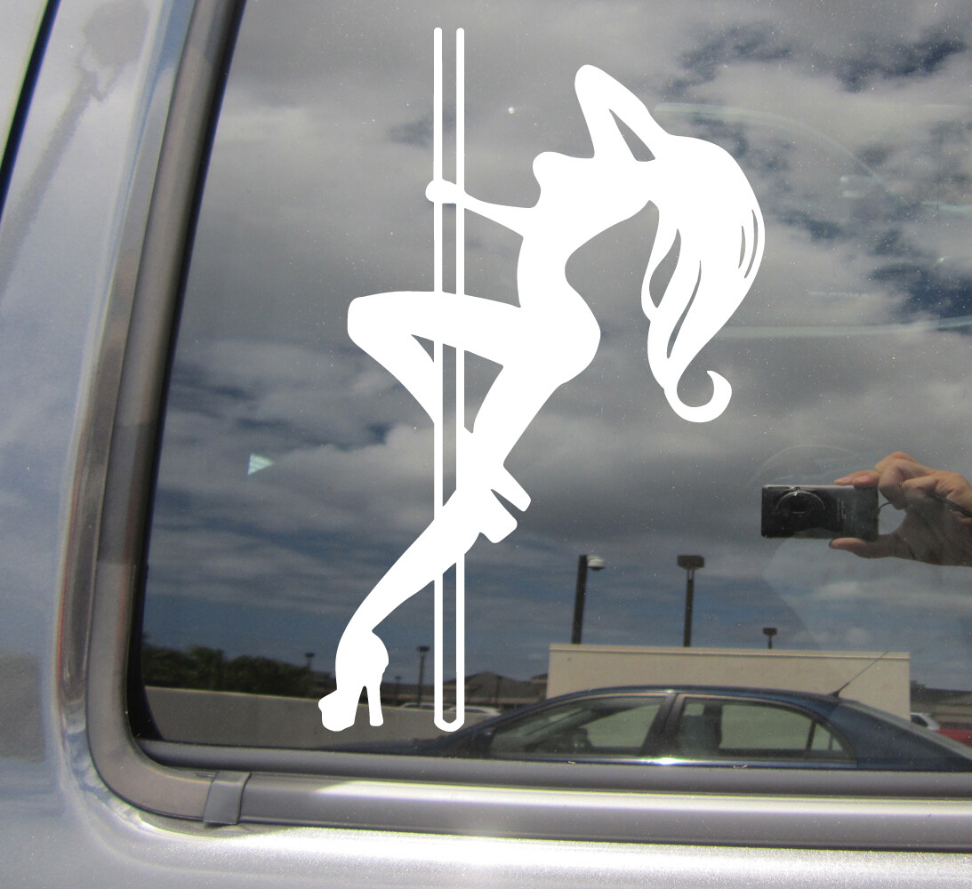 Exotic Pole Dancer – Burlesque Stripper Strip Club Car Vinyl Decal Sticker 10179