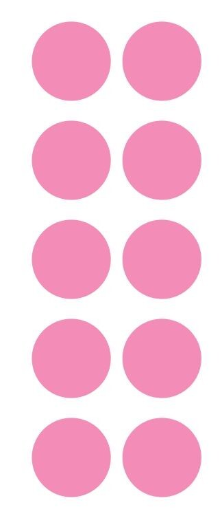 1.5" Pink Round Label Dots Stickers Color Coding Inventory 1.5 Inch Dot