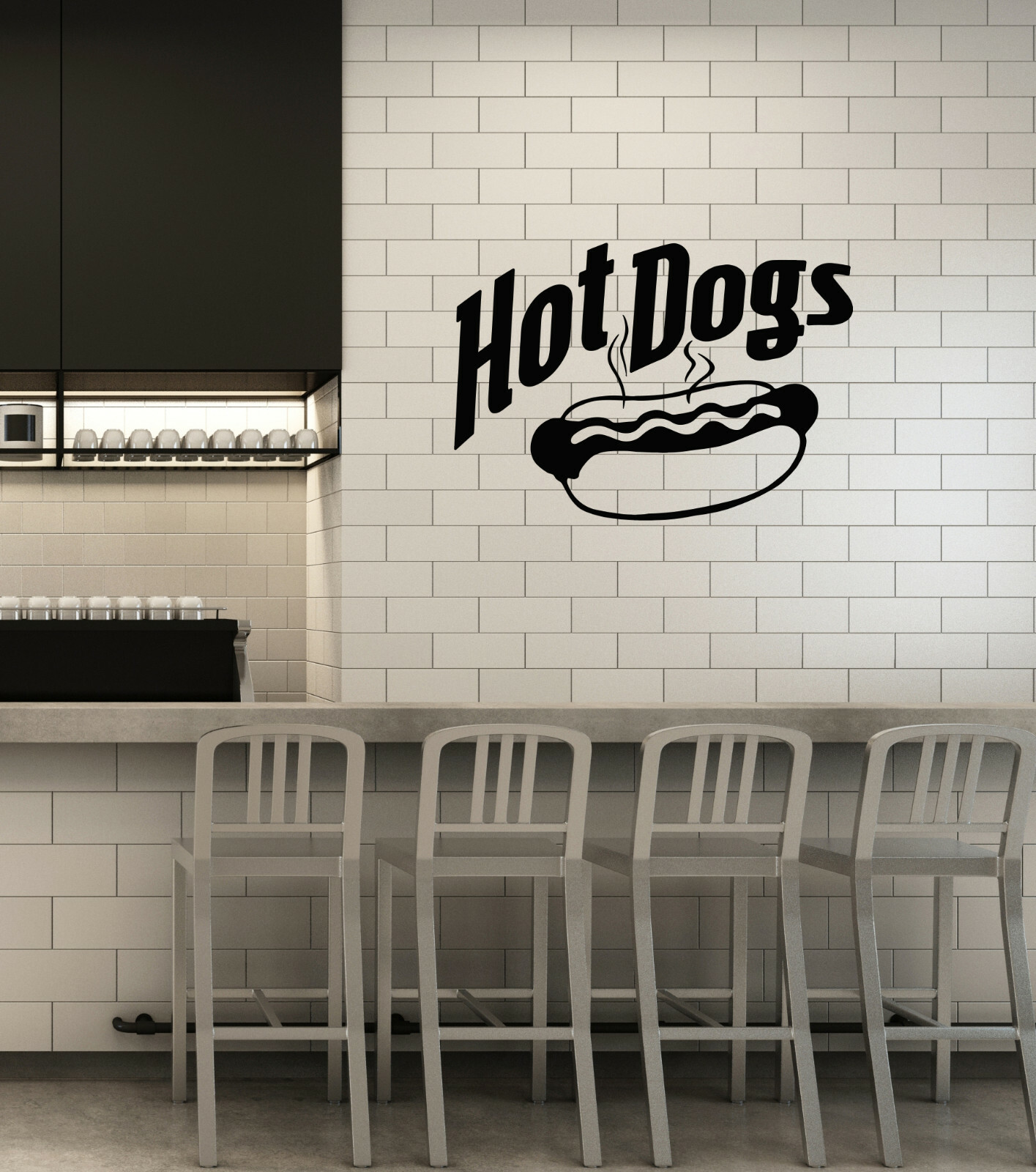 Vinyl Wall Decal Hot Dog Street Fast Food Snack Bar Kitchen Stickers (ig6015)