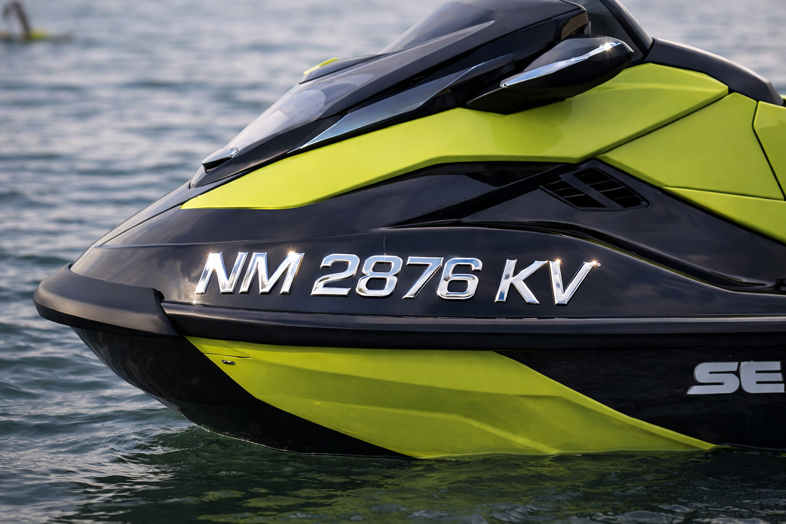 Premium Boat Registration Numbers 3” – Raised 3D Domed Marine Decals Chrome